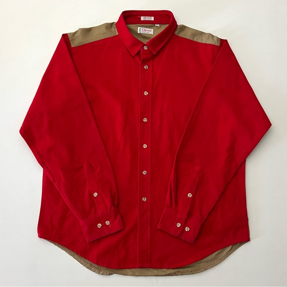 ORVIS Long Sleeve Flannel Check Shirt, Men's XL Size cotton red type Vintage Second Hand main image 1